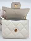 Classic gold caviar flap chain bifold wallet white - CHANEL - BALAAN 6