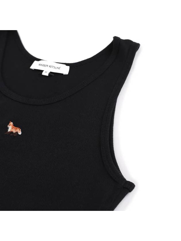 Baby Fox Ribbed Tank Long Dress Black - MAISON KITSUNE - BALAAN 5