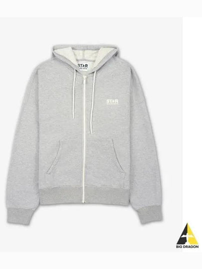 Star Logo Zip-Up Hoodie Melange Grey - GOLDEN GOOSE - BALAAN 2