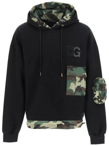 Camouflage Pocket Hood Black - DOLCE&GABBANA - BALAAN 1