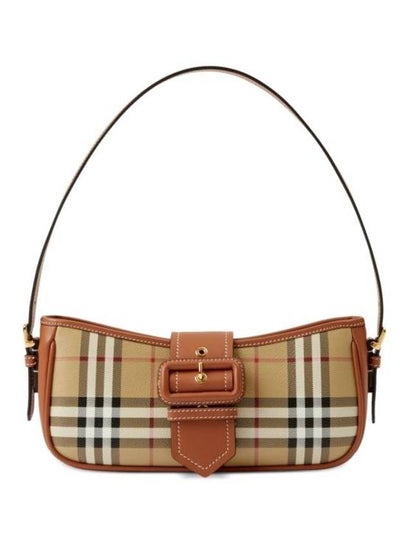 Buckle Strap Check Sling Shoulder Bag Beige - BURBERRY - BALAAN 2