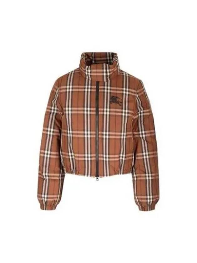 Check Nylon Down Padding Dark Birch Brown - BURBERRY - BALAAN 2