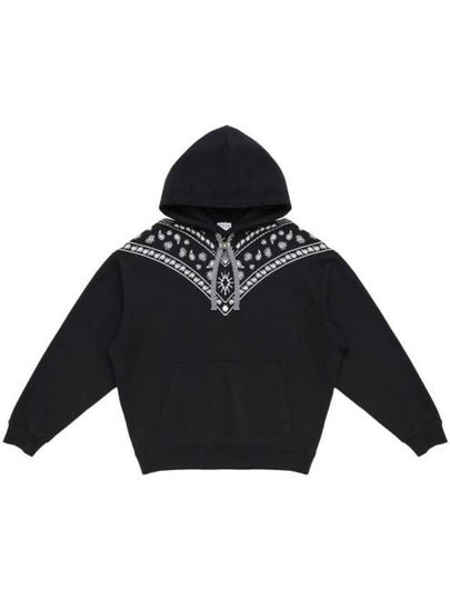 Bandana Confront Cotton Hoodie Black - MARCELO BURLON - BALAAN 2