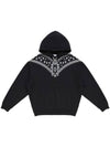 Bandana Confront Cotton Hoodie Black - MARCELO BURLON - BALAAN 2