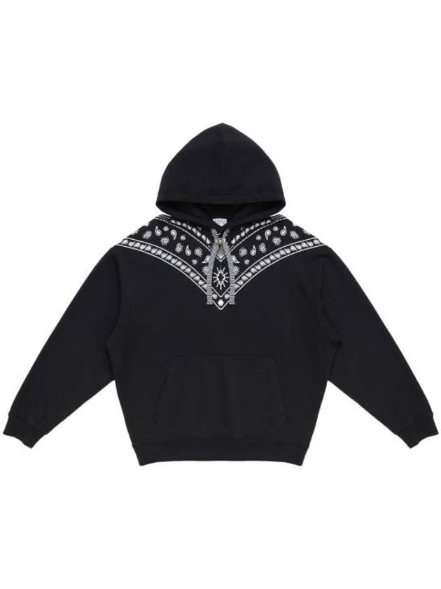 Bandana Confront Cotton Hoodie Black - MARCELO BURLON - BALAAN 2