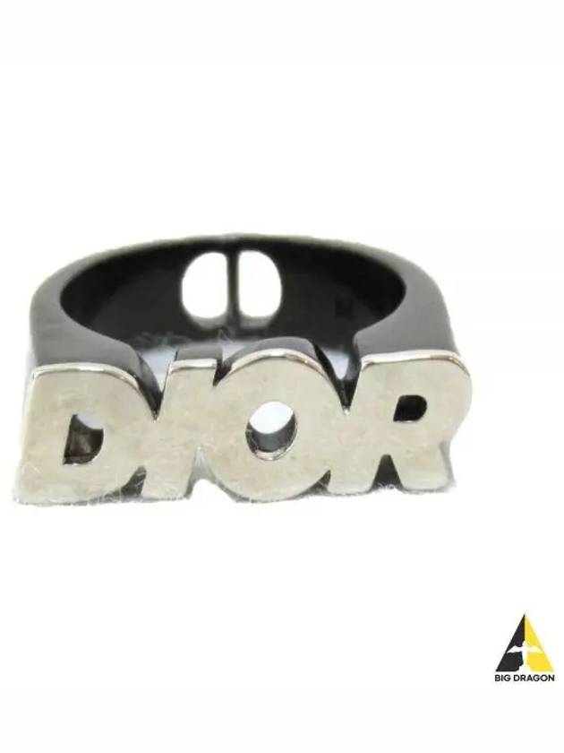 Icon Logo Brass Ring Black Silver - DIOR - BALAAN 2