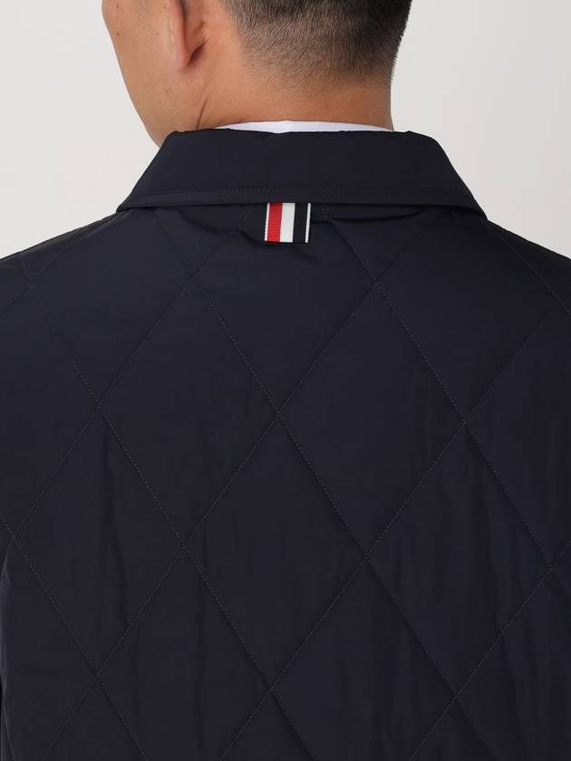 Poly Twill Quilted Pocket Shirt Jacket Blue - THOM BROWNE - BALAAN 5