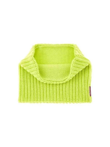 Women's WARMY Knit Neck Warmer Neon Green - DSQUARED2 - BALAAN 1