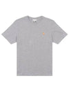 Chillax Fox Patch Regular Short Sleeve T-Shirt Grey - MAISON KITSUNE - BALAAN 2