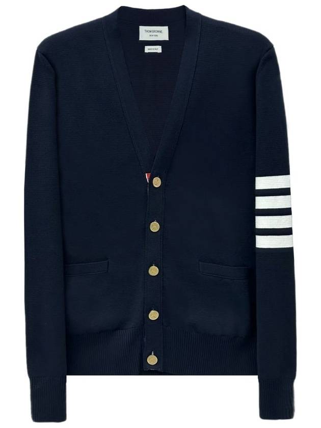 Milano Stitch 4 Bar Cardigan Navy - THOM BROWNE - BALAAN 2