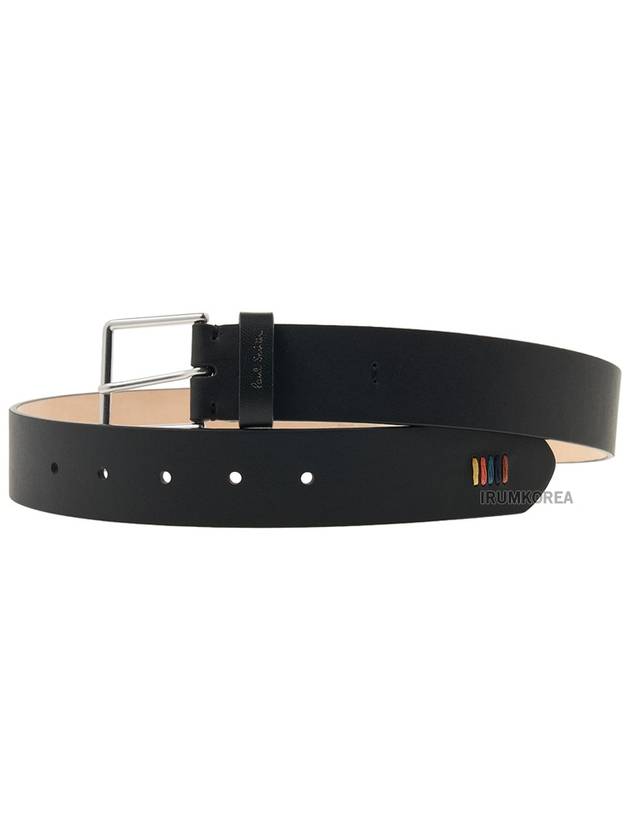 Men's Stitched Leather Belt Black - PAUL SMITH - BALAAN 3