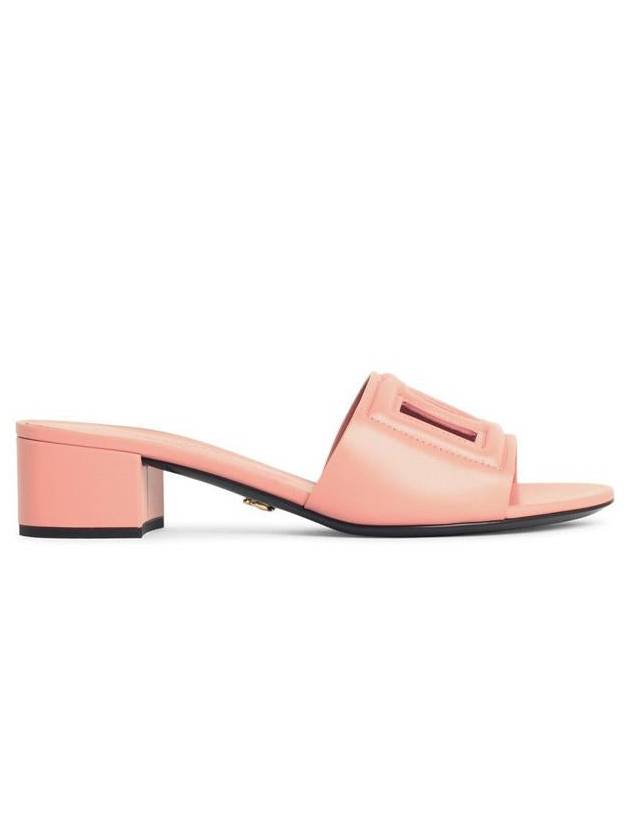 Dolce & Gabbana Pink Leather Slippers - DOLCE&GABBANA - BALAAN 1