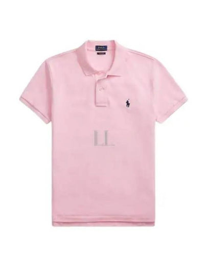 Pony Embroidery Logo Stretch Short Sleeve Cotton Polo Shirt Light Pink - POLO RALPH LAUREN - BALAAN 2