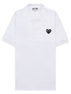 Men s Black Heart Waffen Polo Shirt AZ P1T066 051 WHITE - COMME DES GARCONS - BALAAN 10