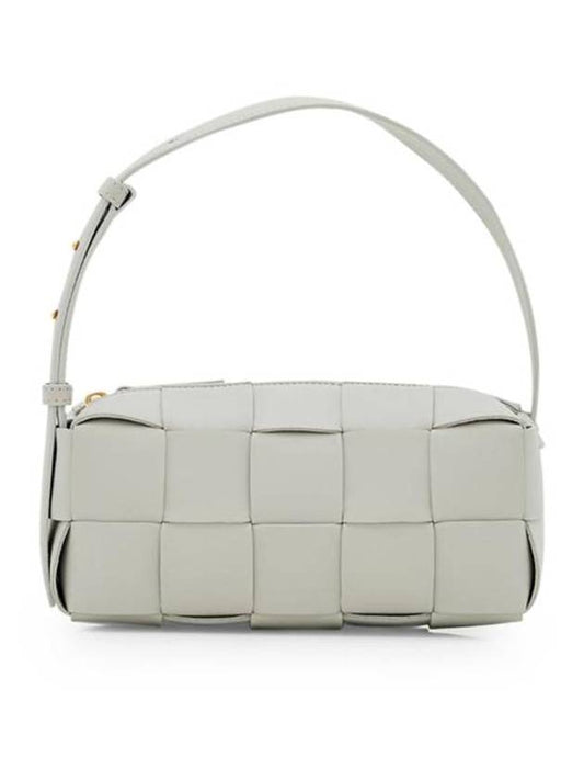 Brick Cassette Intrecciato Small Shoulder Bag Grey - BOTTEGA VENETA - BALAAN 1