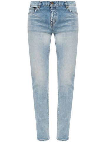 Denim Straight Jeans Blue - SAINT LAURENT - BALAAN 1