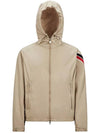 1A00067 54A91 208 CLAUT Clout side logo patch hooded zip up windbreaker beige men s jacket TLS - MONCLER - BALAAN 1