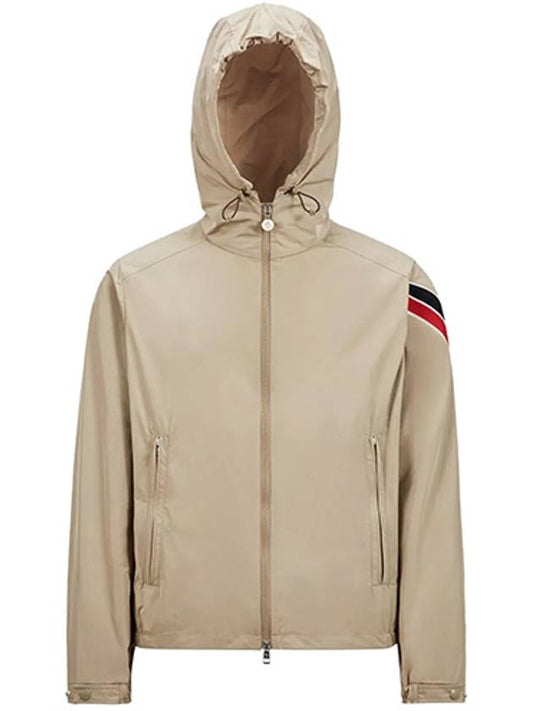 1A00067 54A91 208 CLAUT Clout side logo patch hooded zip up windbreaker beige men s jacket TLS - MONCLER - BALAAN 1