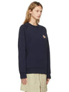 Chillax Fox Patch Classic Sweatshirt Navy - MAISON KITSUNE - BALAAN 5