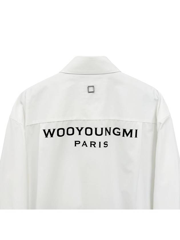 Back Logo Cotton Long Sleeve Shirt White - WOOYOUNGMI - BALAAN 8