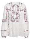 Kiledia Embroidery Blouse White - ISABEL MARANT - BALAAN 2