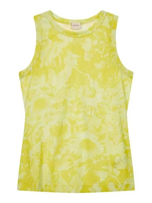 Women s Patterned Sleeveless Top Dark Yellow Green 270304 - PAUL SMITH - BALAAN 1