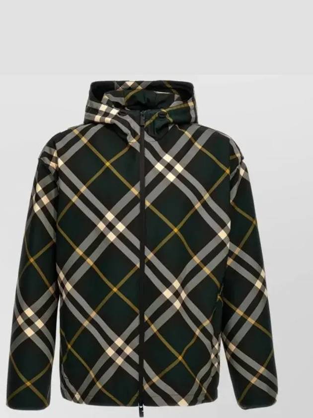 Check Pattern Hoodie Zip-Up Ivy - BURBERRY - BALAAN 2