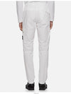 Men's Wappen Patch Slim Cargo Straight Pants White - STONE ISLAND - BALAAN 3