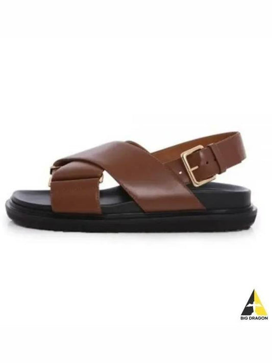 Fussbett Leather Sandals Brown - MARNI - BALAAN 2