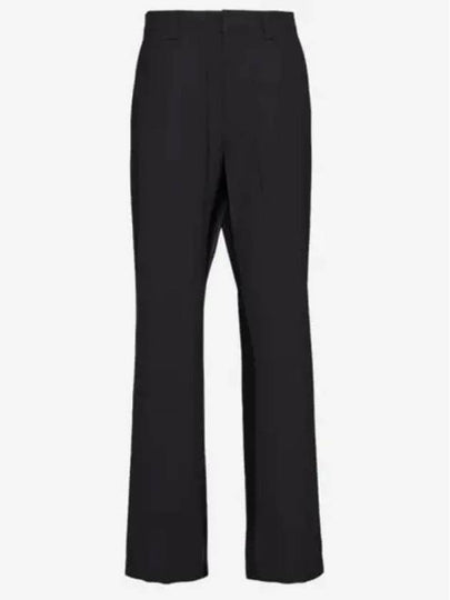 Triangle Logo Wool Straight Pants Black - PRADA - BALAAN 2