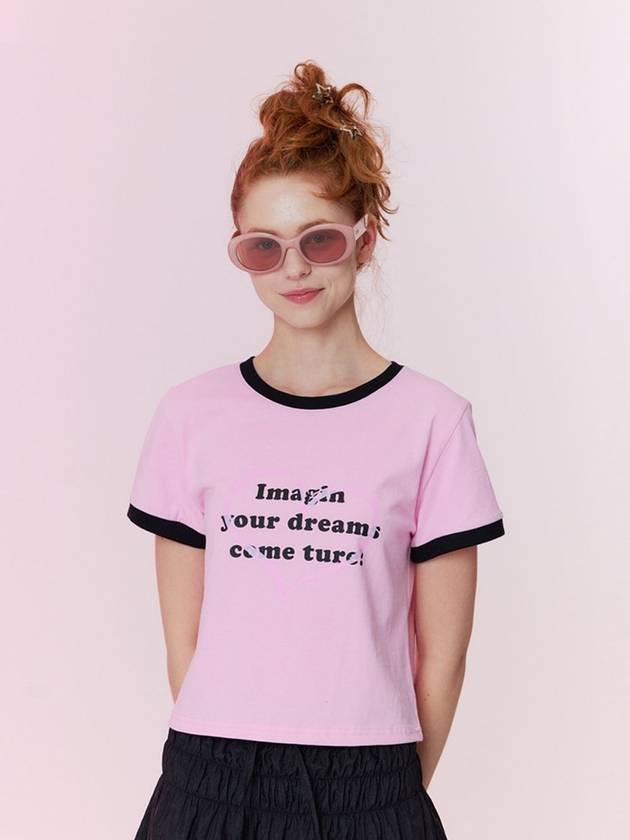 Dreams Cropped Short Sleeve T-Shirt Pink - OPENING SUNSHINE - BALAAN 2