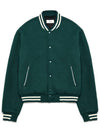 Varsity Wool Bomber Jacket Green - ROLLING STUDIOS - BALAAN 2