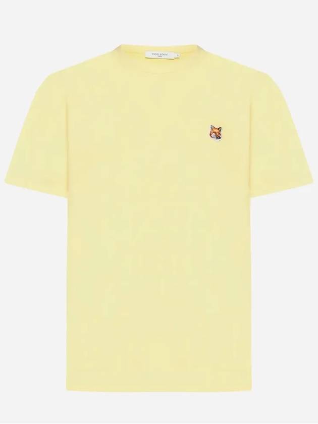 Fox Head Patch Classic Short Sleeve T-Shirt Yellow - MAISON KITSUNE - BALAAN 3