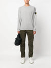 Brushed Cotton Fleece Garment Dyed Crewneck Sweatshirt Melange Grey - STONE ISLAND - BALAAN 6