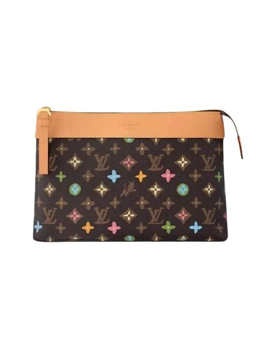 Pochette Voyage Souple Monogram Order Canvas Pouch Bag Chocolate - LOUIS VUITTON - BALAAN 1