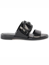 Salvatore Women's Gancini Sandals Black - SALVATORE FERRAGAMO - BALAAN.