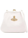 ORB Logo Clutch Bag White - VIVIENNE WESTWOOD - BALAAN 1