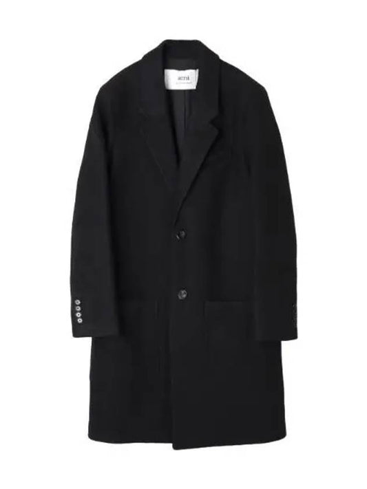 single breasted wool coat men - AMI - BALAAN 1