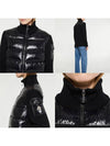 Padded Wool Cardigan Black - MONCLER - BALAAN 10