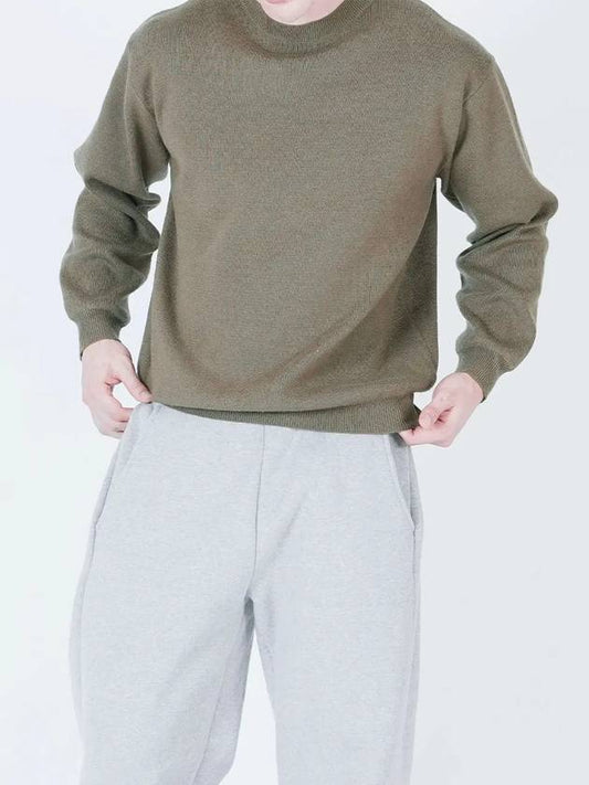 Hazy Cashmere Round Knit Khaki - CHANCE'S NOI - BALAAN 1