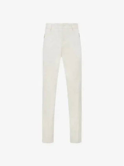 Gabardine Straight Pants White - MONCLER - BALAAN 2