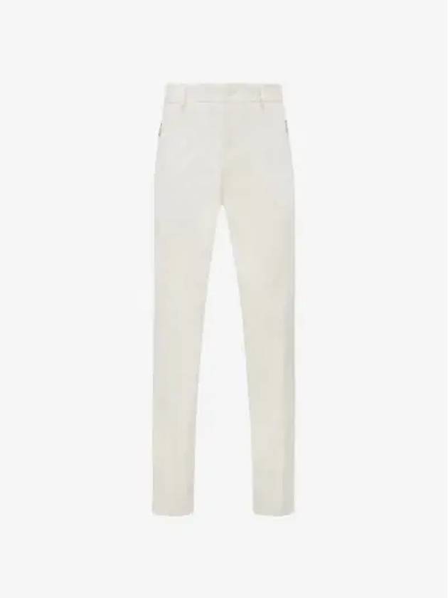 Gabardine Straight Pants White - MONCLER - BALAAN 3