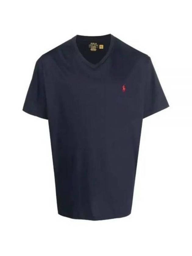 Embroidered Logo Pony Short Sleeve T-Shirt Navy - POLO RALPH LAUREN - BALAAN 2