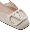 Women's V Logo Signature Leather Mule Sandals White - VALENTINO - BALAAN 10