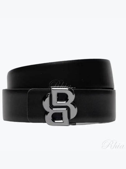 B Icon Leather Belt Black - HUGO BOSS - BALAAN 2