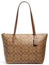 Ziptop Signature Women s Tote Bag Light Brown - COACH - BALAAN 1