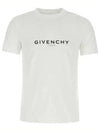 Men's Reverse Logo Round Slim Short Sleeve T-Shirt White - GIVENCHY - BALAAN 2