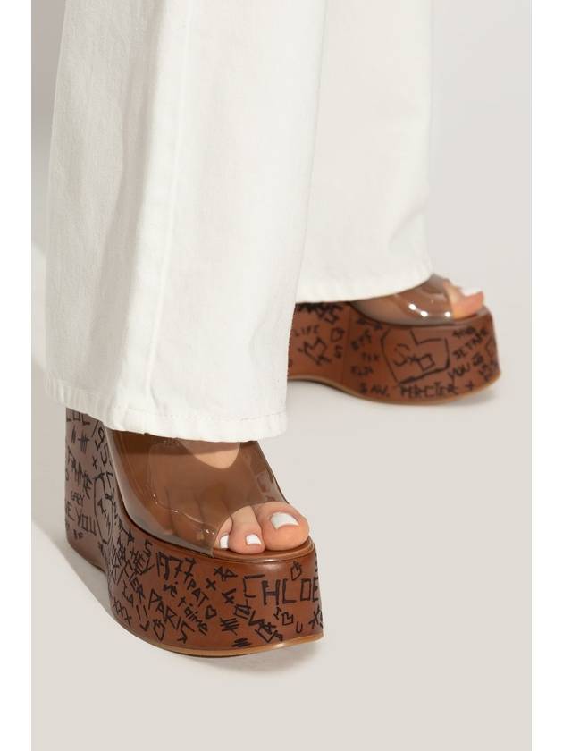 Chloé Wedge Sandals Maxime, Women's, Brown - CHLOE - BALAAN 2