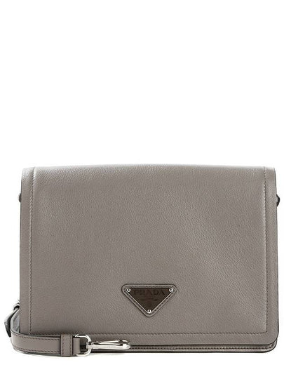 Triangle Logo Cross Bag Grey - PRADA - BALAAN 2