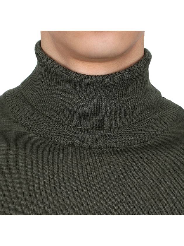 Wool Knit Turtleneck Green - STONE ISLAND - BALAAN 7